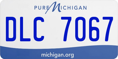 MI license plate DLC7067