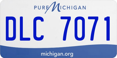 MI license plate DLC7071