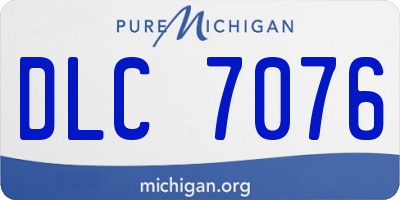 MI license plate DLC7076