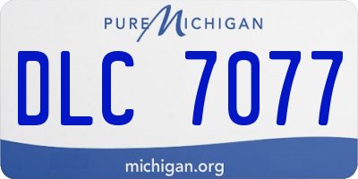 MI license plate DLC7077