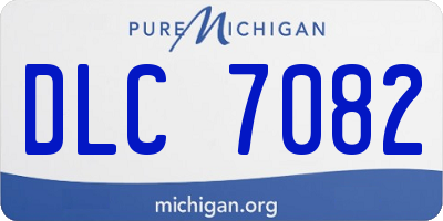 MI license plate DLC7082