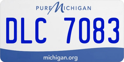 MI license plate DLC7083