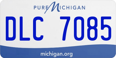 MI license plate DLC7085