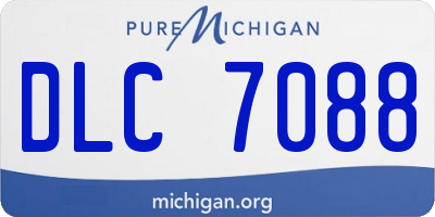 MI license plate DLC7088