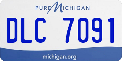 MI license plate DLC7091