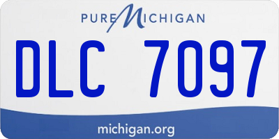 MI license plate DLC7097