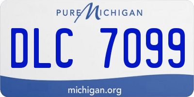 MI license plate DLC7099