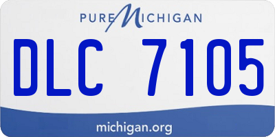 MI license plate DLC7105