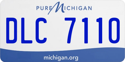 MI license plate DLC7110