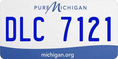 MI license plate DLC7121