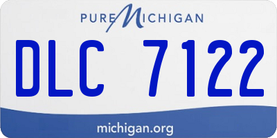 MI license plate DLC7122
