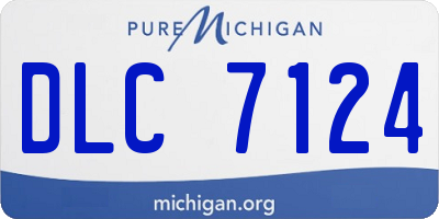 MI license plate DLC7124