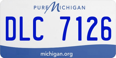 MI license plate DLC7126