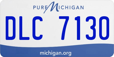 MI license plate DLC7130