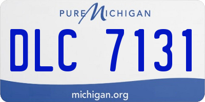 MI license plate DLC7131
