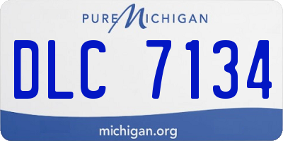 MI license plate DLC7134