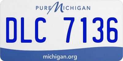 MI license plate DLC7136