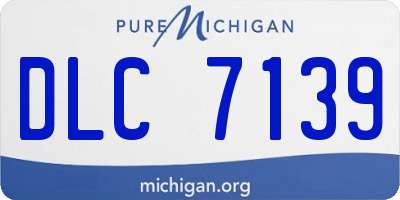 MI license plate DLC7139