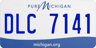 MI license plate DLC7141