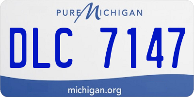 MI license plate DLC7147