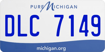 MI license plate DLC7149