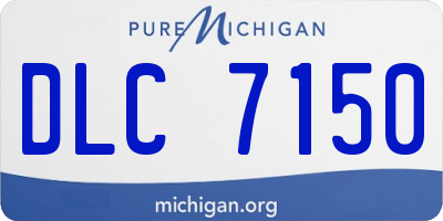 MI license plate DLC7150