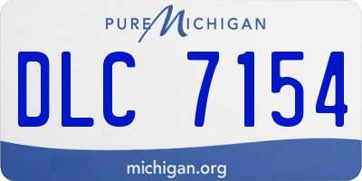 MI license plate DLC7154