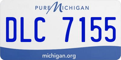 MI license plate DLC7155