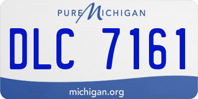 MI license plate DLC7161