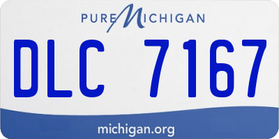 MI license plate DLC7167