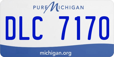 MI license plate DLC7170