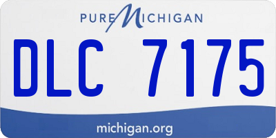 MI license plate DLC7175