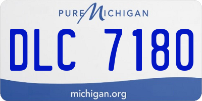 MI license plate DLC7180