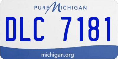 MI license plate DLC7181