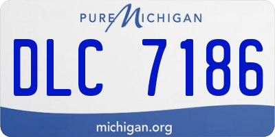 MI license plate DLC7186