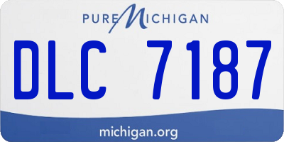 MI license plate DLC7187