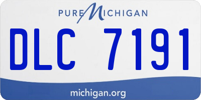 MI license plate DLC7191