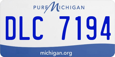 MI license plate DLC7194