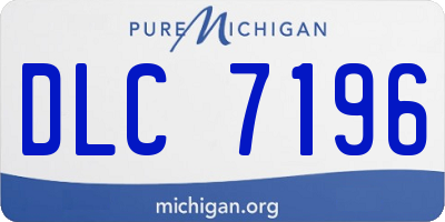 MI license plate DLC7196