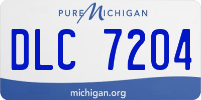 MI license plate DLC7204