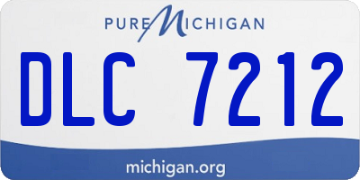 MI license plate DLC7212