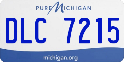 MI license plate DLC7215