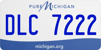 MI license plate DLC7222