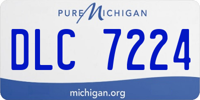 MI license plate DLC7224