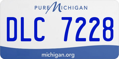 MI license plate DLC7228