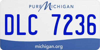 MI license plate DLC7236
