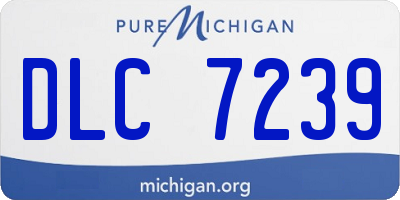 MI license plate DLC7239