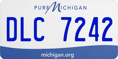 MI license plate DLC7242