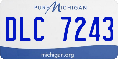 MI license plate DLC7243