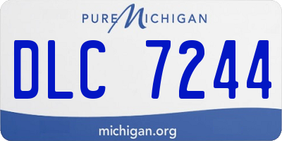 MI license plate DLC7244
